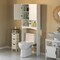 White Over the Toilet Standing Cabinet Organizer for Bathroom with Open Shelf